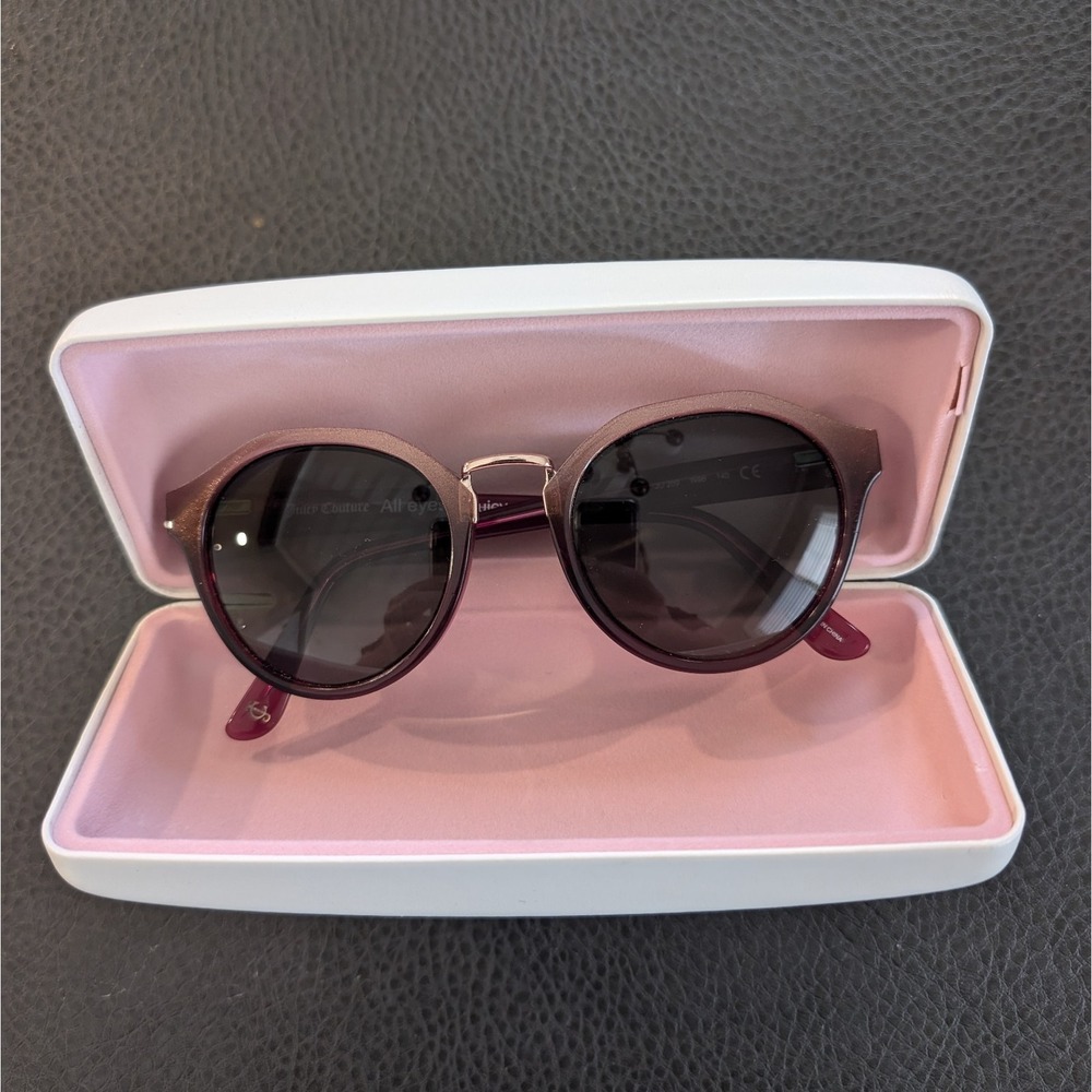 Juicy Couture JU 209 W66 Pink Glitter 50-19-140 Sunglasses FRAME ONLY With Case - Picture 3 of 16